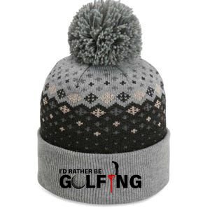 Funny Golfers Design Rather Be Golfing The Baniff Cuffed Pom Beanie