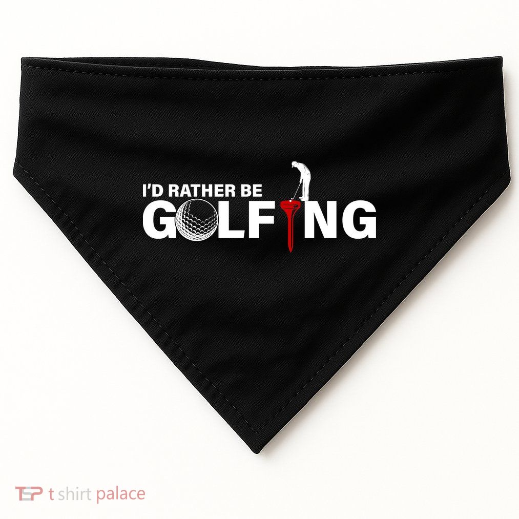 Funny Golfers Design Rather Be Golfing USA-Made Doggie Bandana