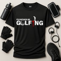 Funny Golfers Design Rather Be Golfing Cooling Performance Crew T-Shirt