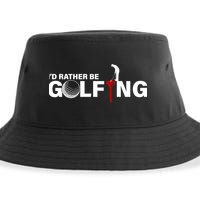 Funny Golfers Design Rather Be Golfing Sustainable Bucket Hat