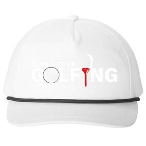 Funny Golfers Design Rather Be Golfing Snapback Five-Panel Rope Hat