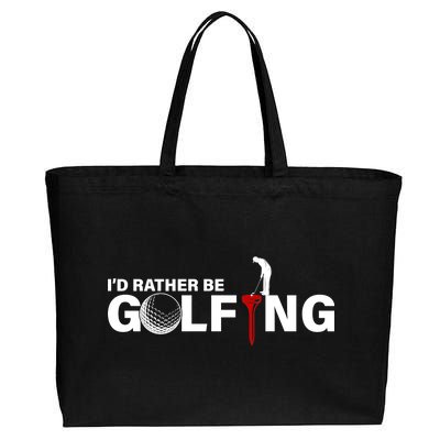 Funny Golfers Design Rather Be Golfing Cotton Canvas Jumbo Tote