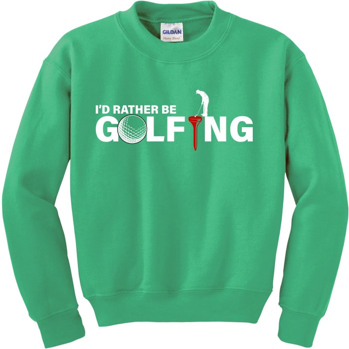 Funny Golfers Design Rather Be Golfing Kids Sweatshirt