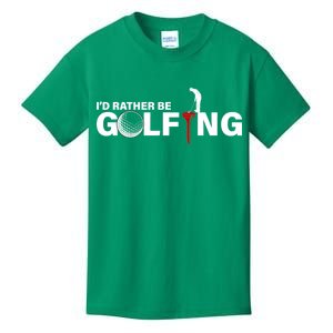 Funny Golfers Design Rather Be Golfing Kids T-Shirt