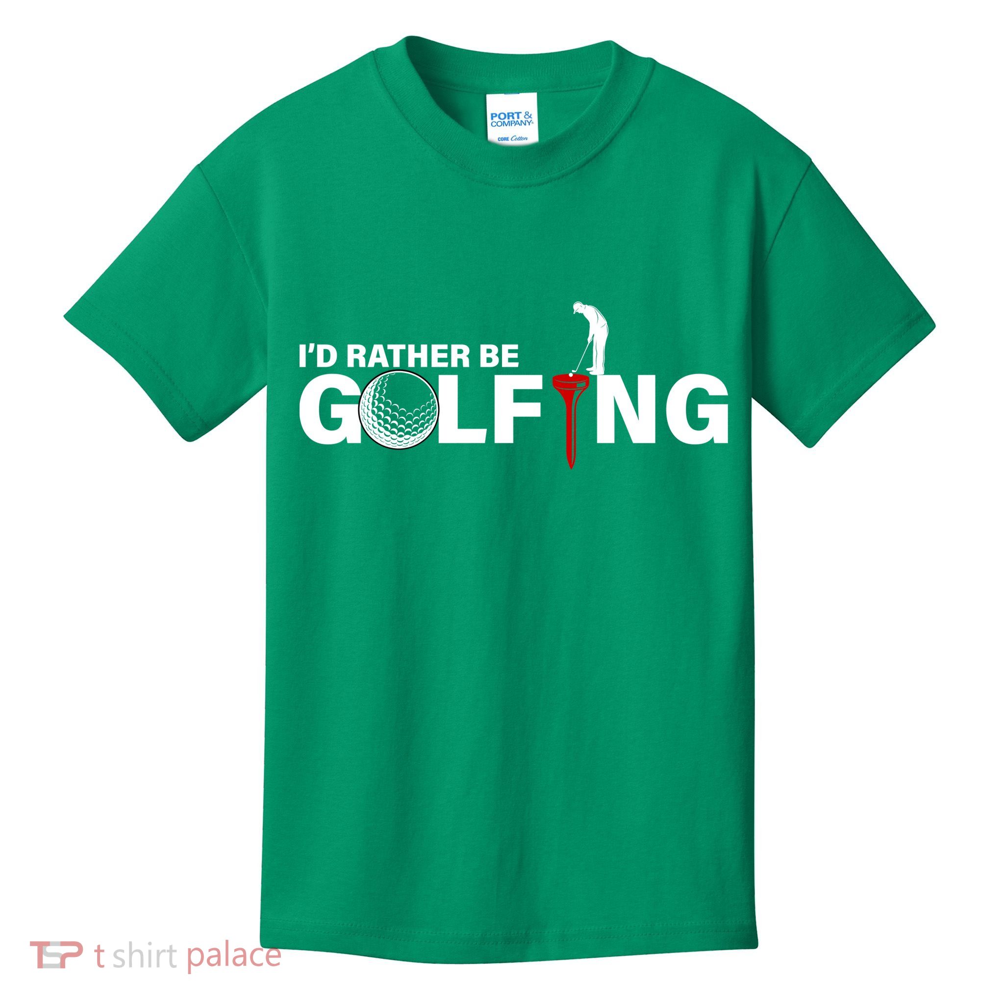 Funny Golfers Design Rather Be Golfing Kids T-Shirt