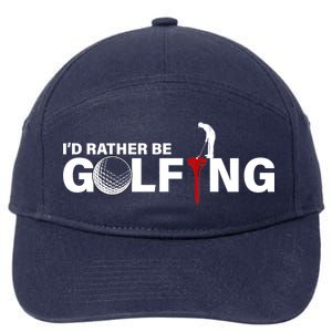 Funny Golfers Design Rather Be Golfing 7-Panel Snapback Hat