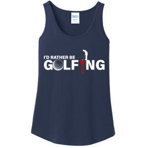 Funny Golfers Design Rather Be Golfing Ladies Essential Tank