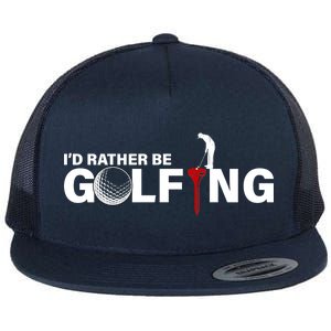 Funny Golfers Design Rather Be Golfing Flat Bill Trucker Hat