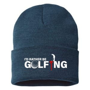 Funny Golfers Design Rather Be Golfing Sustainable Knit Beanie