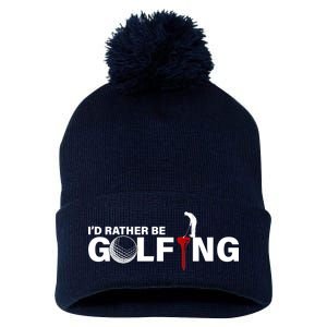 Funny Golfers Design Rather Be Golfing Pom Pom 12in Knit Beanie