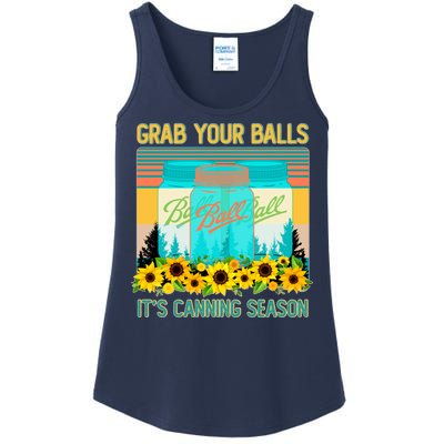 Funny Grab Your Balls It's Canning Season Ladies Essential Tank