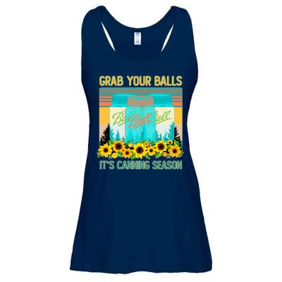 Funny Grab Your Balls It's Canning Season Ladies Essential Flowy Tank