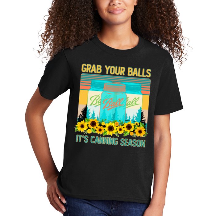 Funny Grab Your Balls It's Canning Season Kids T-Shirt