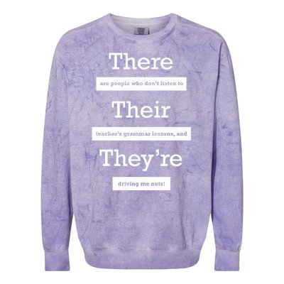 Funny Grammar Teacher Colorblast Crewneck Sweatshirt