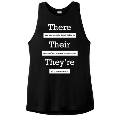 Funny Grammar Teacher Ladies PosiCharge Tri-Blend Wicking Tank