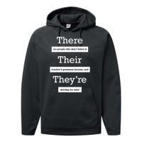 Funny Grammar Teacher Performance Fleece Hoodie