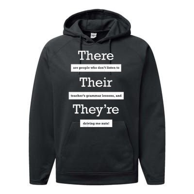 Funny Grammar Teacher Performance Fleece Hoodie