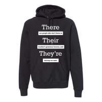 Funny Grammar Teacher Premium Hoodie