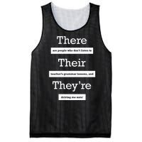 Funny Grammar Teacher Mesh Reversible Basketball Jersey Tank