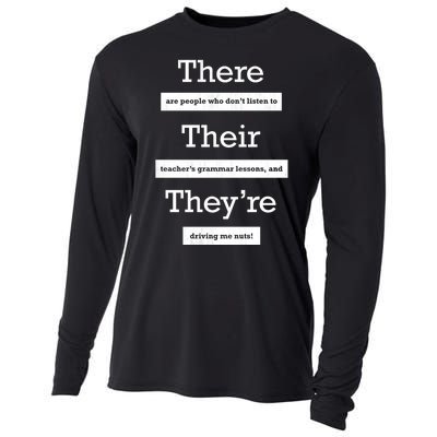 Funny Grammar Teacher Cooling Performance Long Sleeve Crew