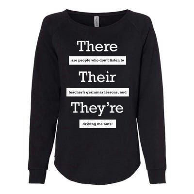 Funny Grammar Teacher Womens California Wash Sweatshirt