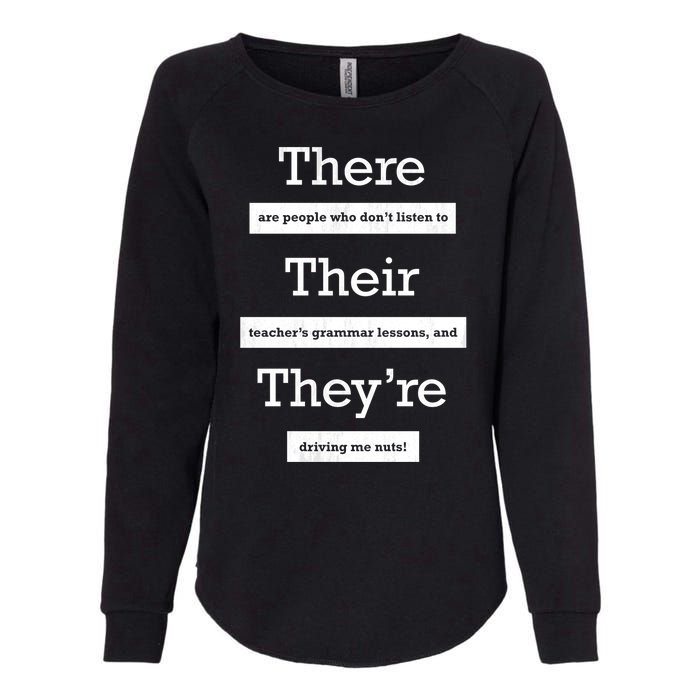 Funny Grammar Teacher Womens California Wash Sweatshirt