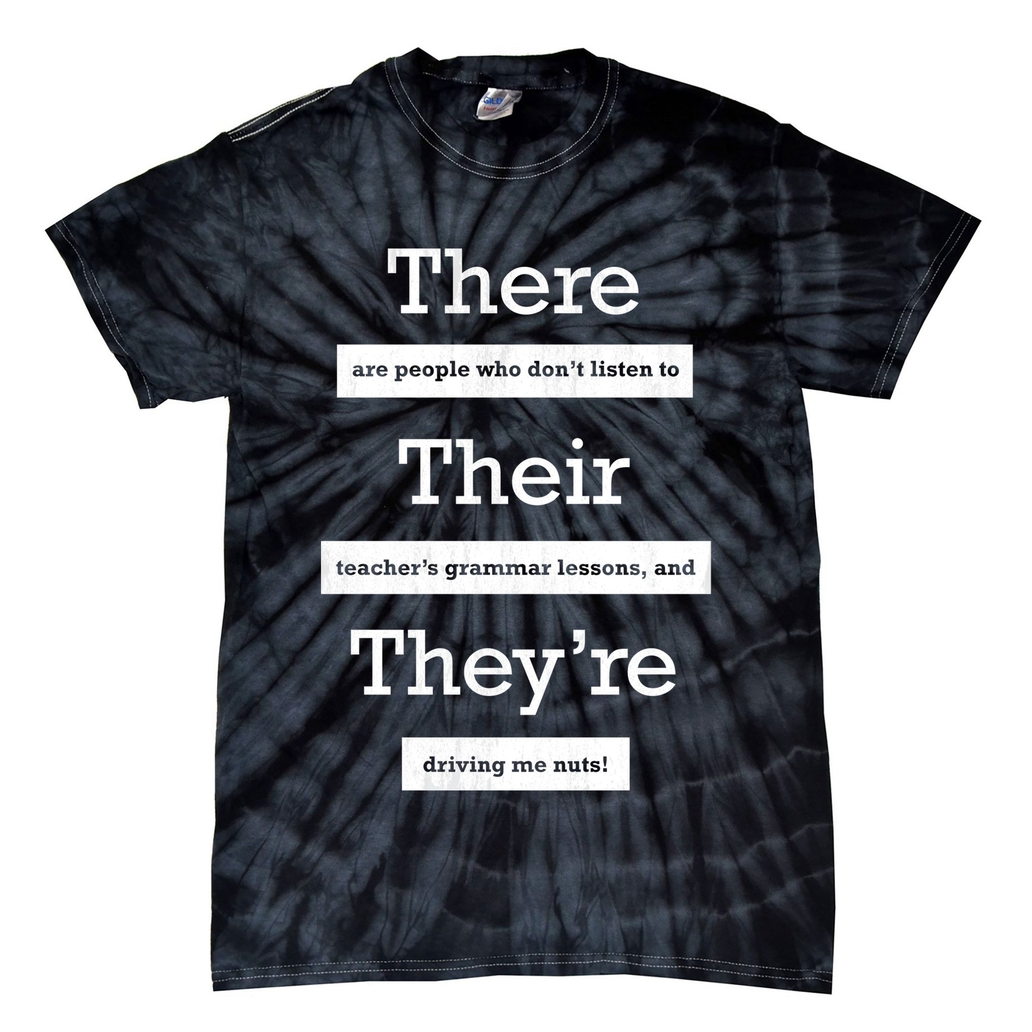 Funny Grammar Teacher Tie-Dye T-Shirt