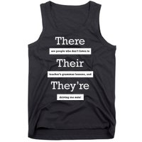 Funny Grammar Teacher Tank Top