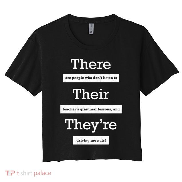 Funny Grammar Teacher Crop Top