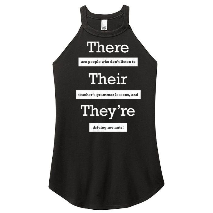 Funny Grammar Teacher Women's Perfect Tri Rocker Tank