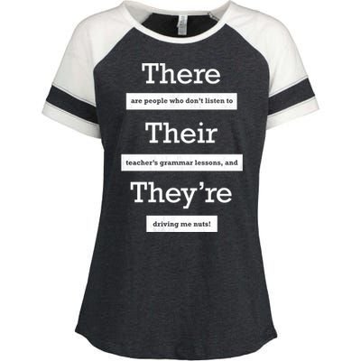 Funny Grammar Teacher Enza Ladies Jersey Colorblock Tee