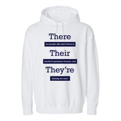 Funny Grammar Teacher Garment-Dyed Fleece Hoodie