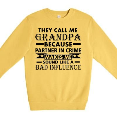 Funny Grandpa Grandfather Premium Crewneck Sweatshirt