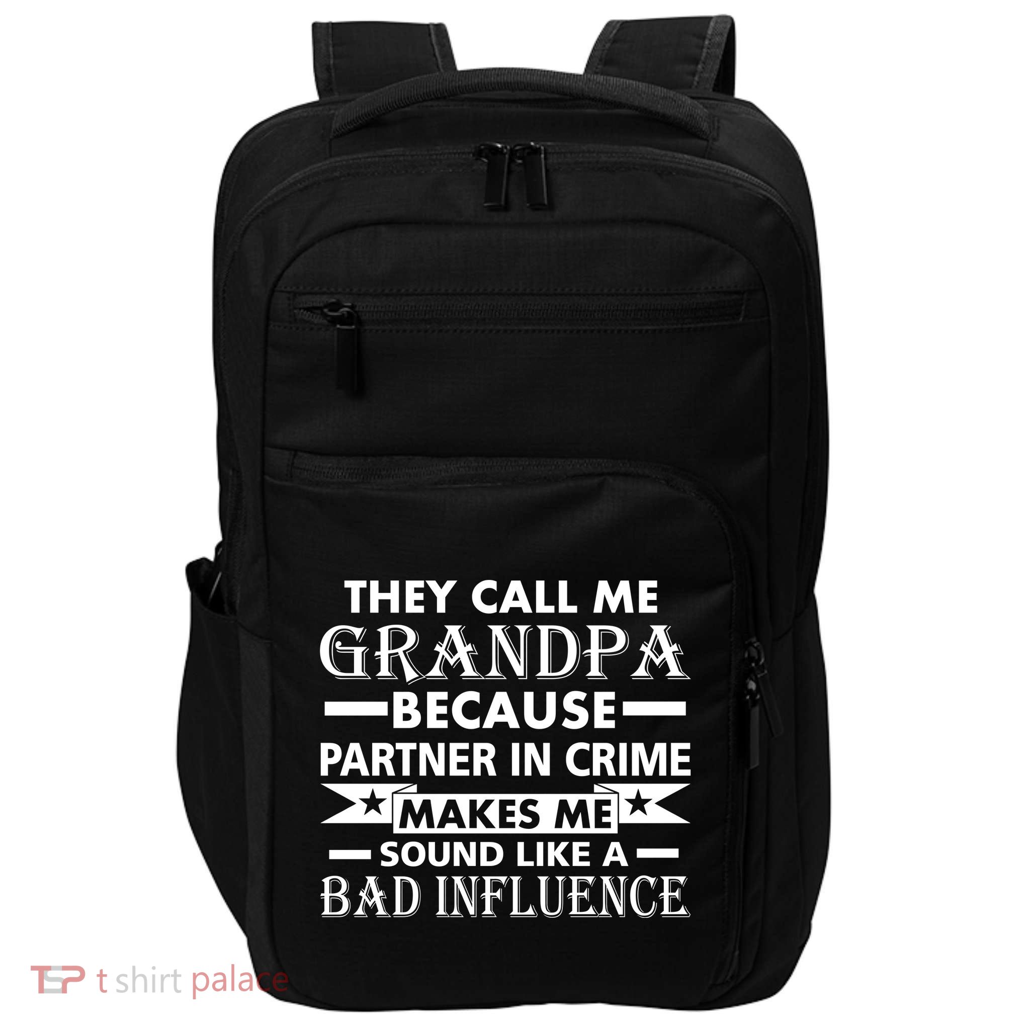 Funny Grandpa Grandfather Impact Tech Backpack