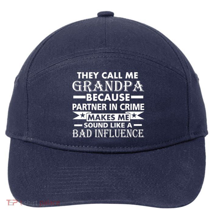 Funny Grandpa Grandfather 7-Panel Snapback Hat