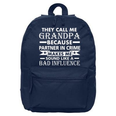 Funny Grandpa Grandfather 16 in Basic Backpack