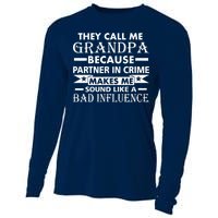 Funny Grandpa Grandfather Cooling Performance Long Sleeve Crew