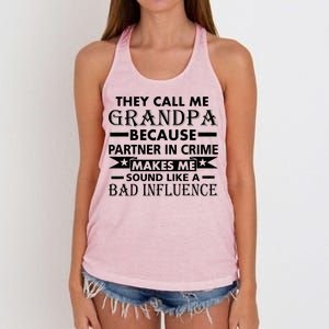 Funny Grandpa Grandfather Women's Knotted Racerback Tank