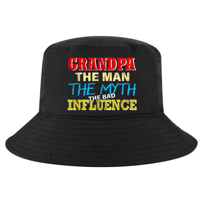 Funny Grandpa Man Myth The Bad Influence Cool Comfort Performance Bucket Hat