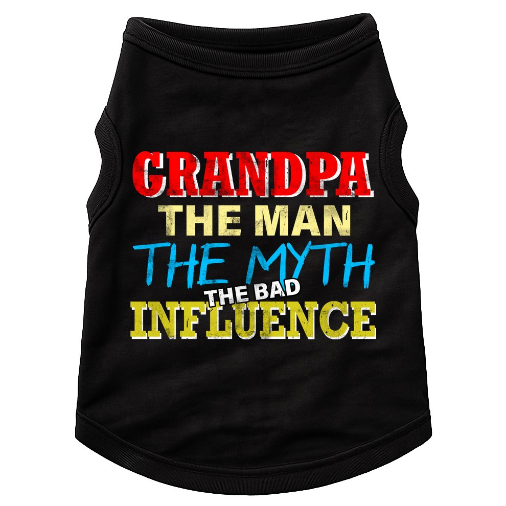 Funny Grandpa Man Myth The Bad Influence Doggie Tank