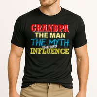 Funny Grandpa Man Myth The Bad Influence Performance Shirt