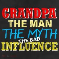 Funny Grandpa Man Myth The Bad Influence Beanie