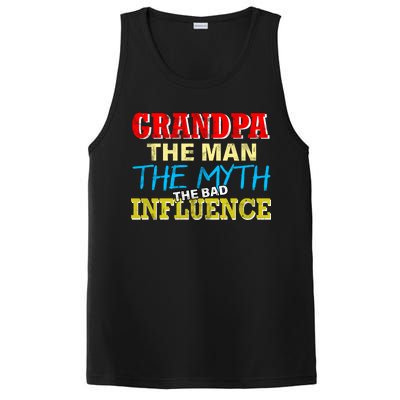 Funny Grandpa Man Myth The Bad Influence PosiCharge Competitor Tank