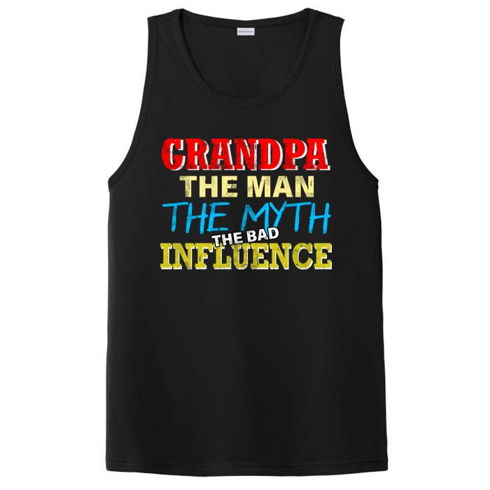 Funny Grandpa Man Myth The Bad Influence PosiCharge Competitor Tank