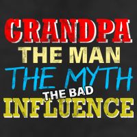 Funny Grandpa Man Myth The Bad Influence Golf Towel
