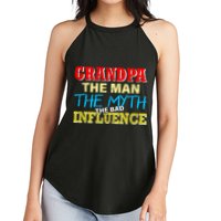 Funny Grandpa Man Myth The Bad Influence Women's Perfect Tri Rocker Tank