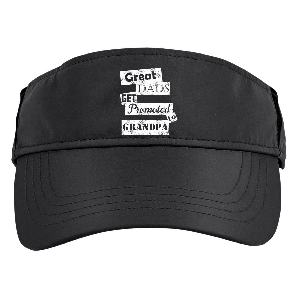 Funny Great Dads Get Promoted To Grandpa Adult Drive Performance Visor
