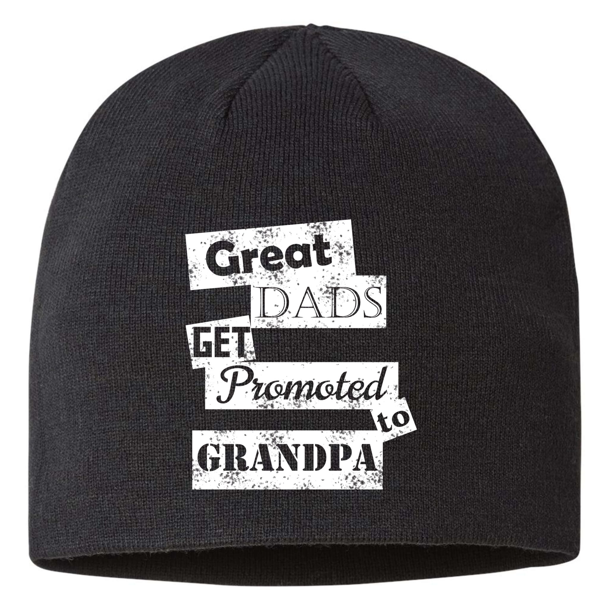 Funny Great Dads Get Promoted To Grandpa Sustainable Beanie