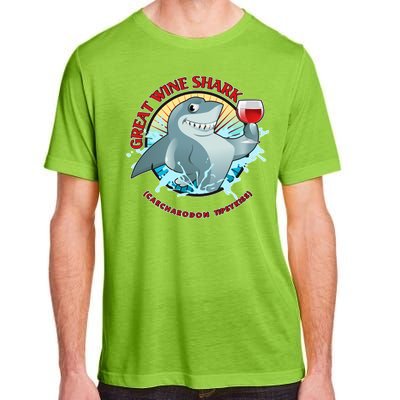 Funny Great Wine Shark Emblem Adult ChromaSoft Performance T-Shirt