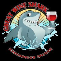 Funny Great Wine Shark Emblem Sustainable Bucket Hat